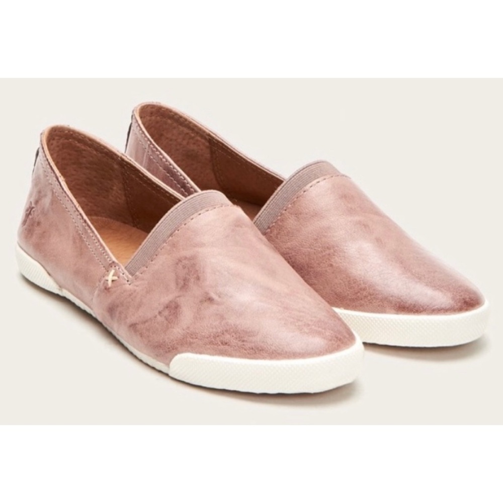 FRYE • Dusty Rose Genuine Leather Melanie Slip-On Flats, 6.5